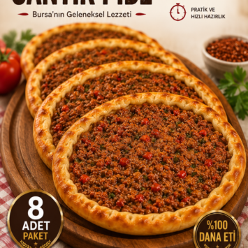 Dondurulmuş kıymalı cantık pide 8'li paket