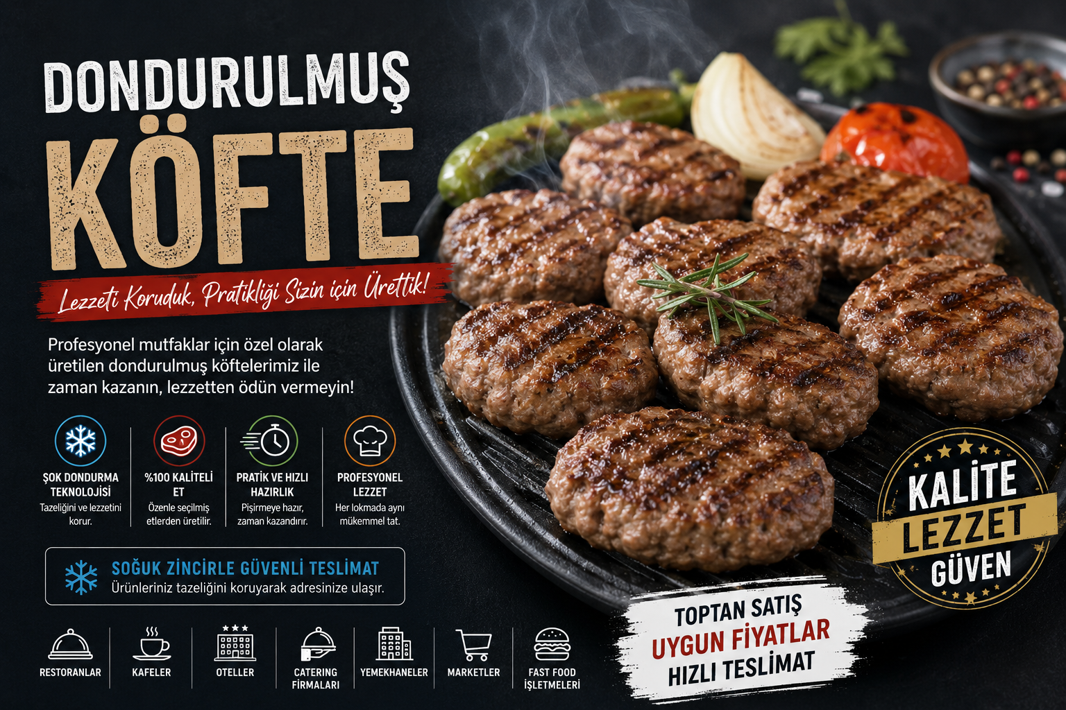 dondurulmuş köfte toptan satışı
