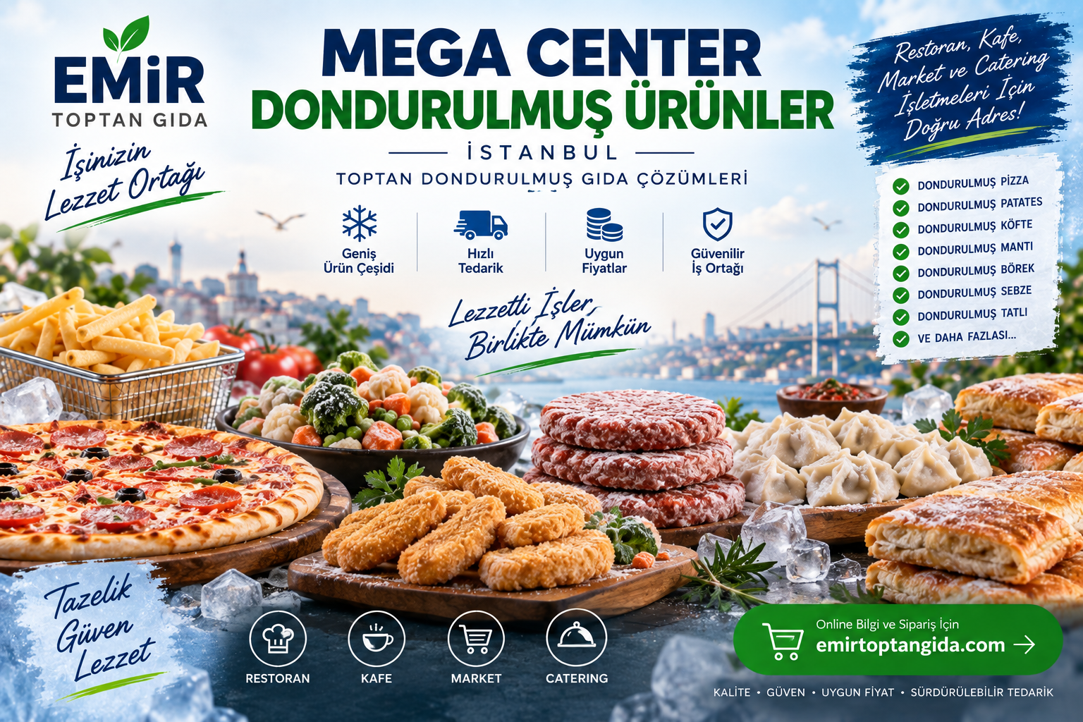 Mega Center dondurulmuş ürünler İstanbul